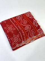 Vibrant Chiffon Bandhej Print Saree