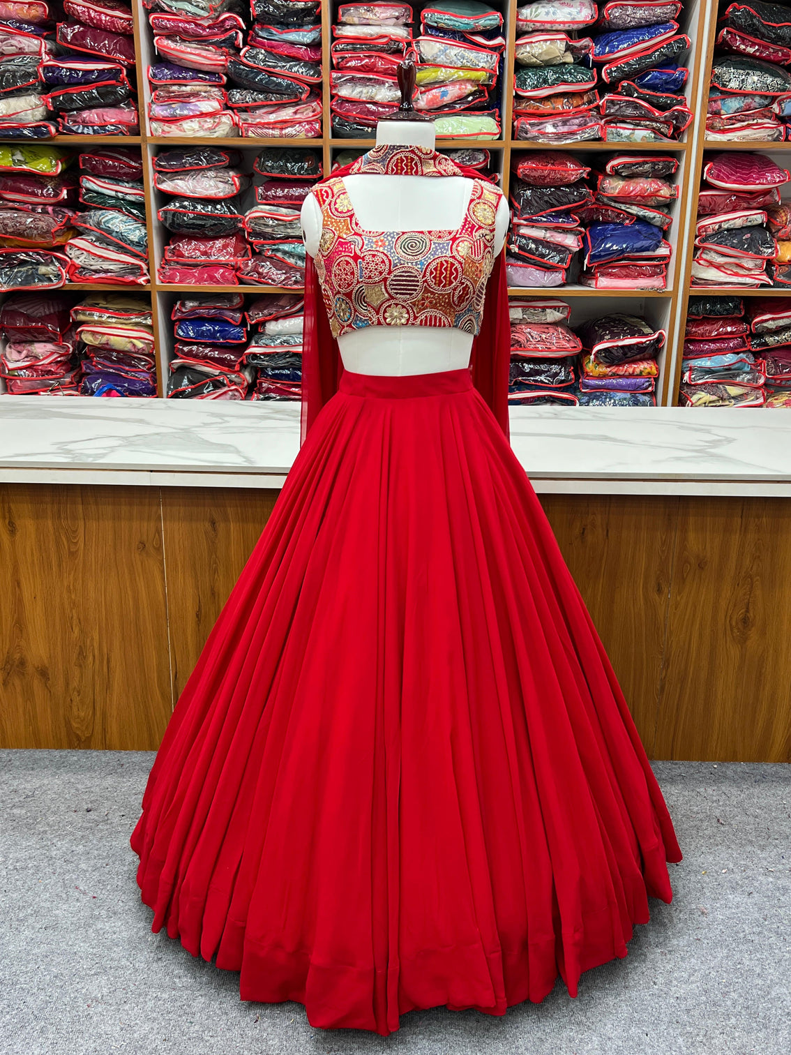 Elegant ready to wear anarkali suit for women designer bandhej work ethnic wear