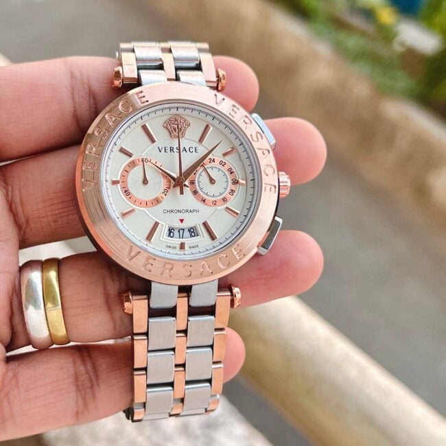 Versace Aion Chronograph Rose Gold Watch