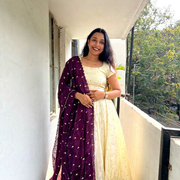 Cream anarkali dress with dark wine dupatta elegant women s ethnic wear