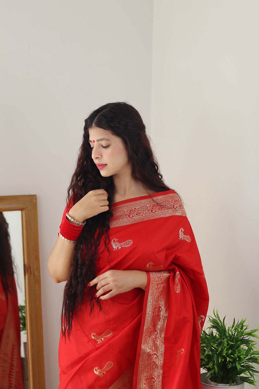 Pure banarasi silk saree with zari weaving mameraa