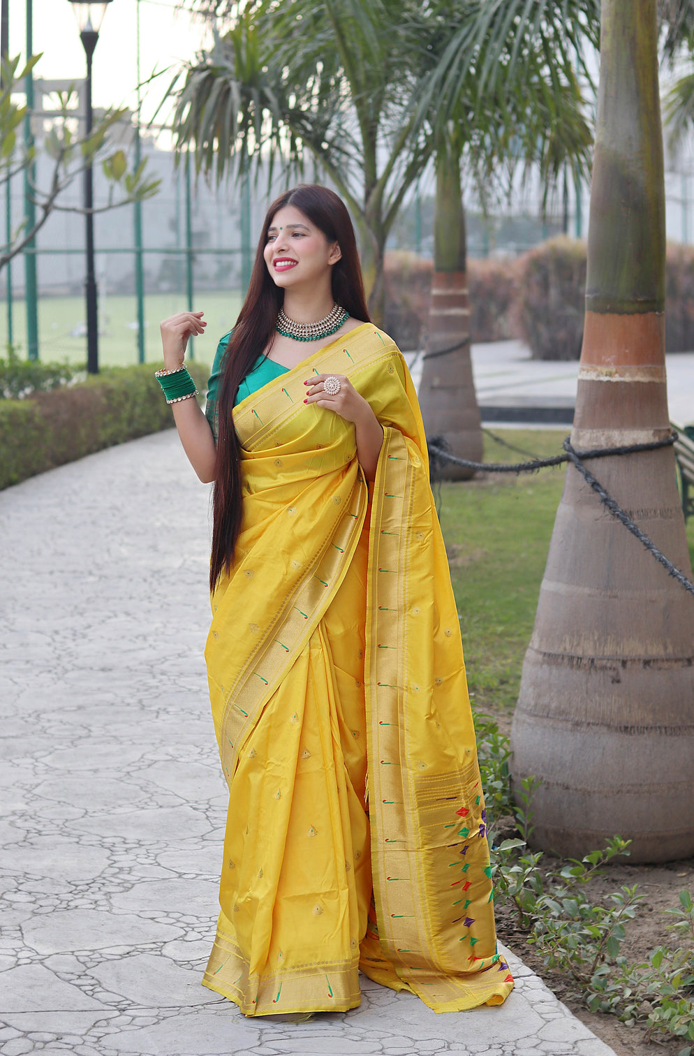 Pure banarasi silk saree with zari weaving