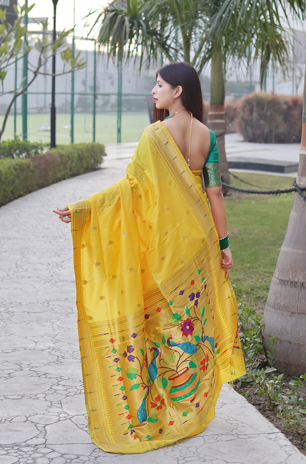 Pure banarasi silk saree with zari weaving