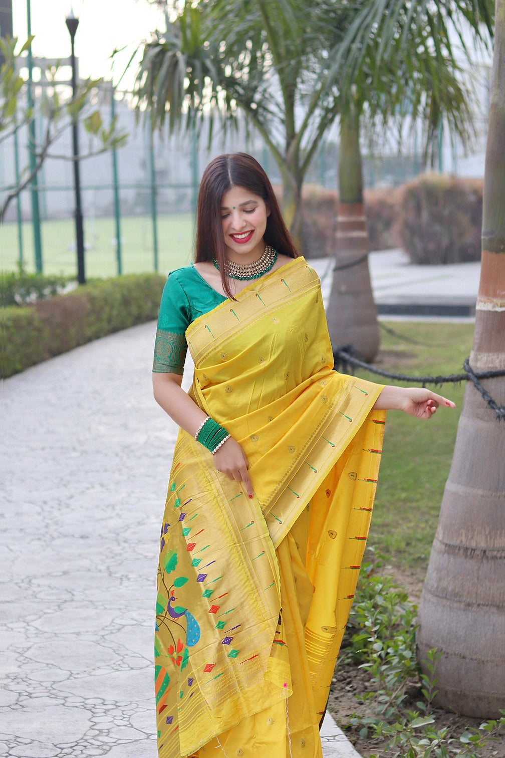 Pure banarasi silk saree with zari weaving