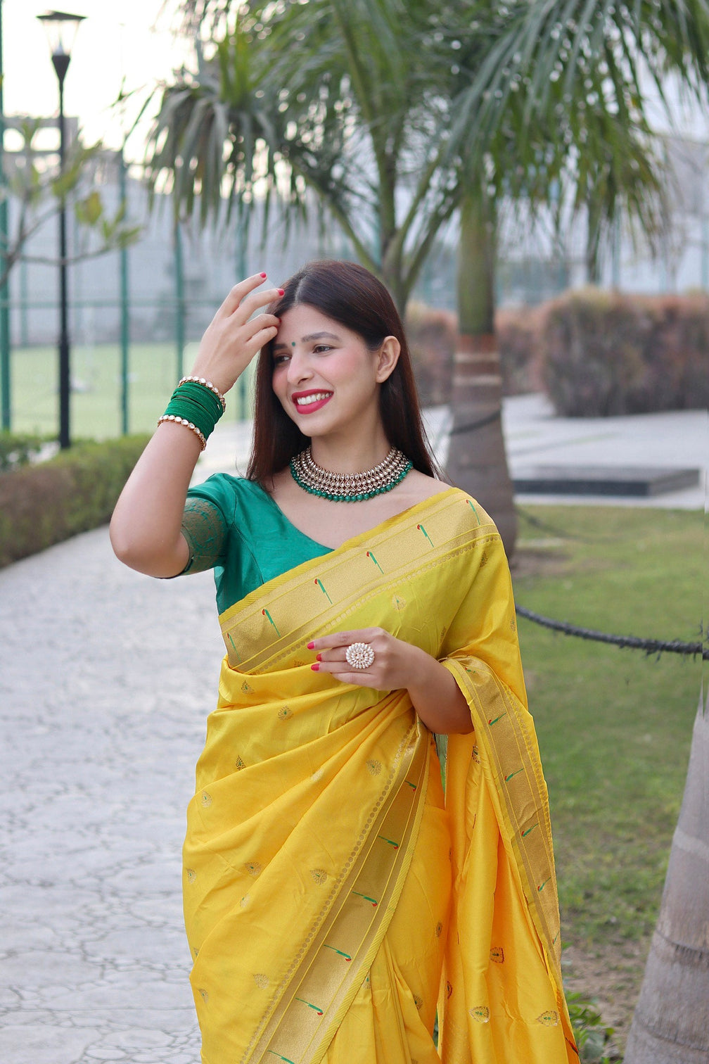 Pure banarasi silk saree with zari weaving mameraa