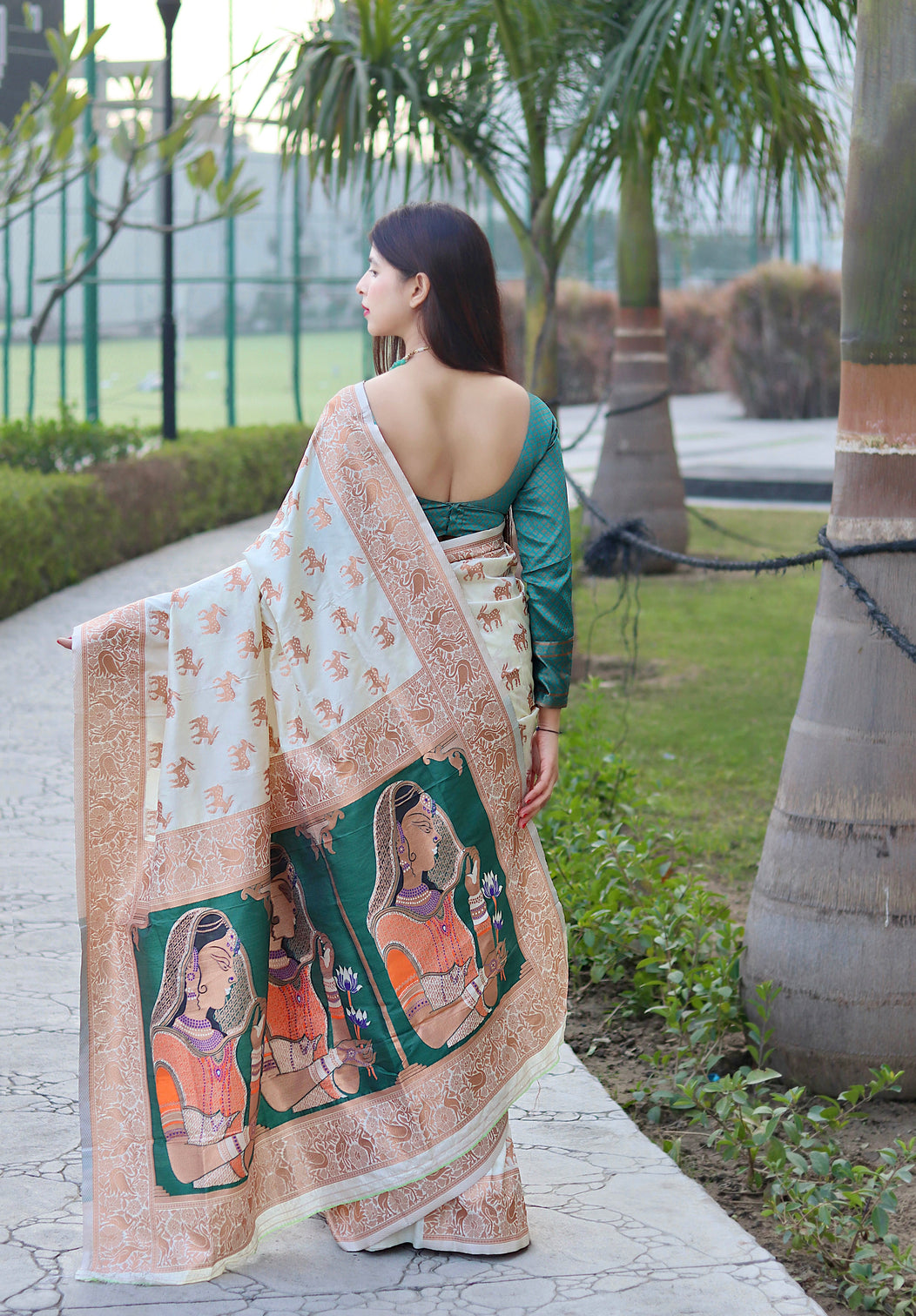 Pure banarasi silk saree with zari weaving