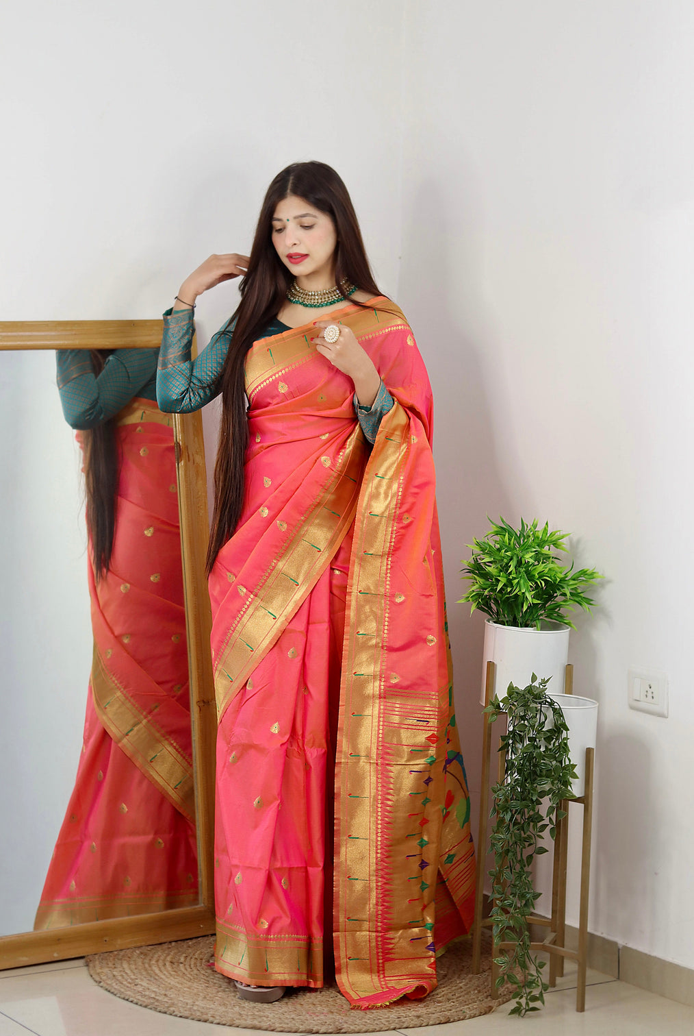 Pure banarasi silk saree with zari weaving mameraa