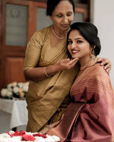 Beauteous Maroon Soft Silk Saree With Demure Blouse Piece