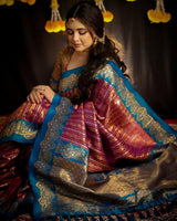Incredible Purple Soft Silk Saree With Aplomb Blouse Piece