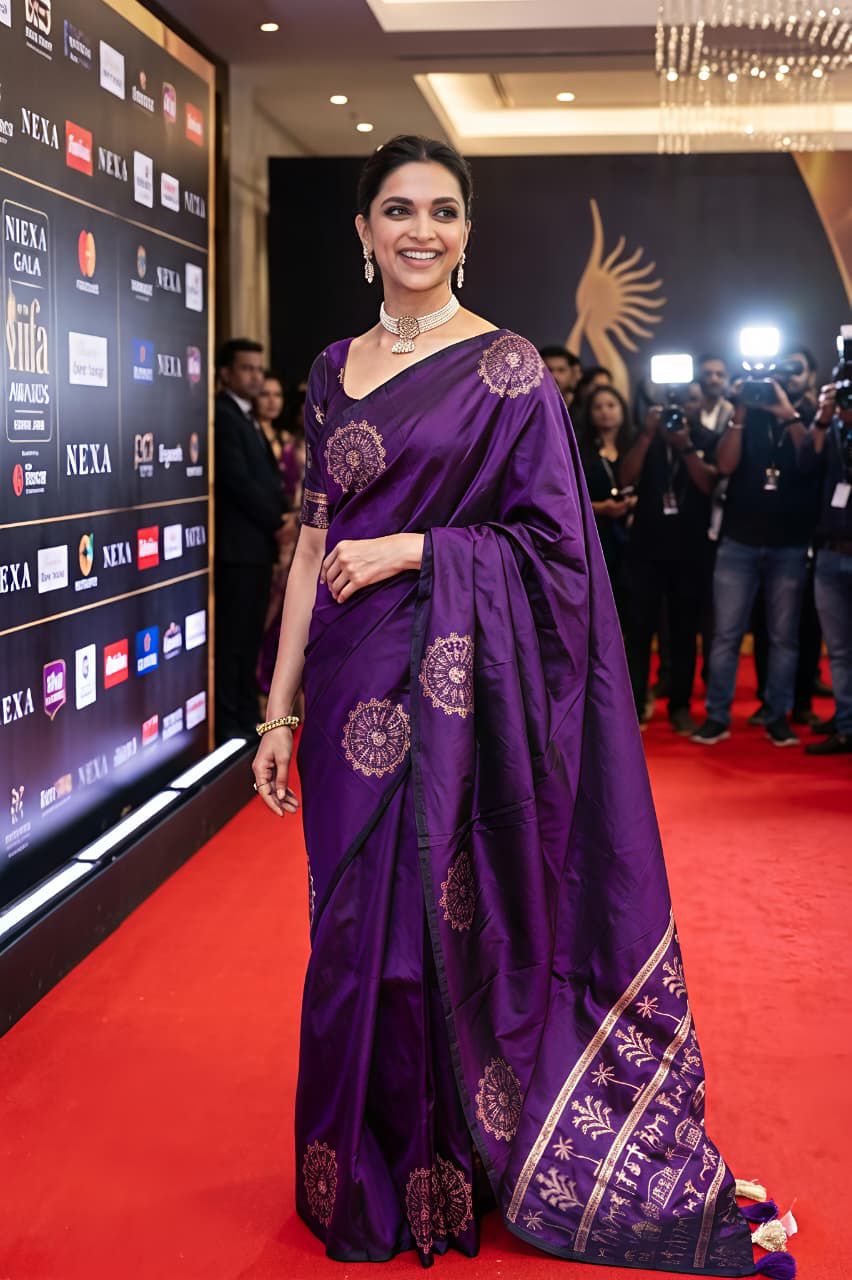 Sumptuous Purple Soft Silk Saree With Intricate Blouse Piece