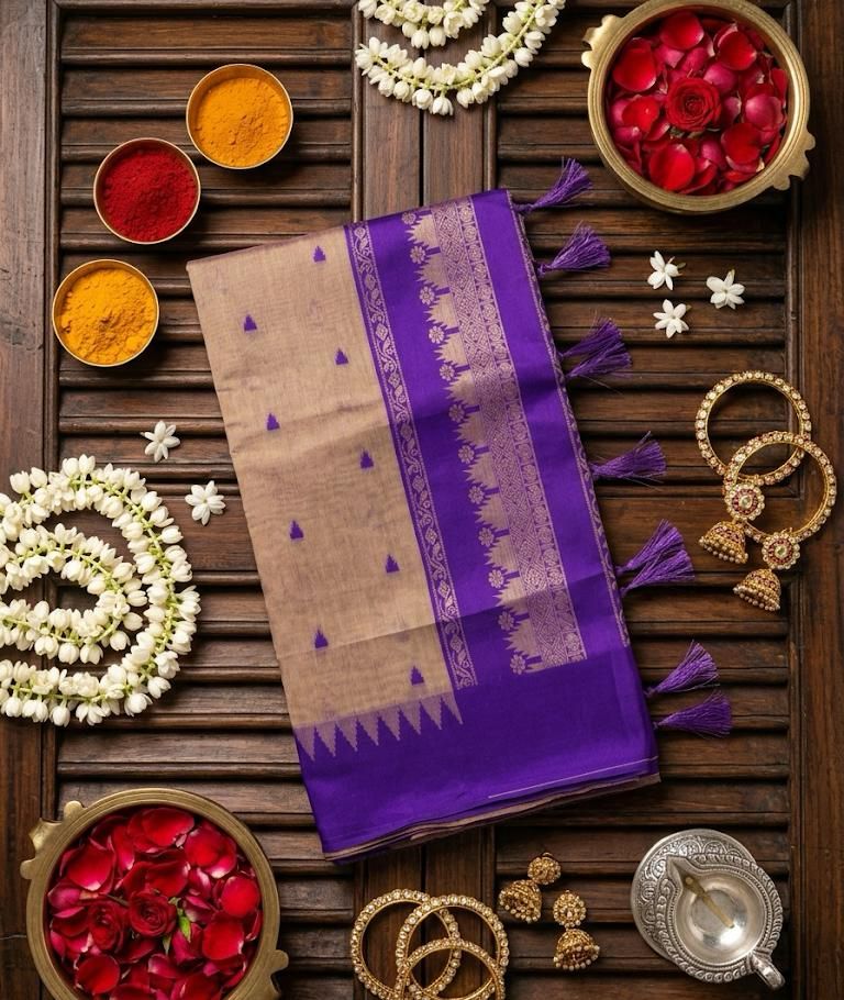 Supernal Peach Cotton Silk Saree With Mesmerising Blouse Piece