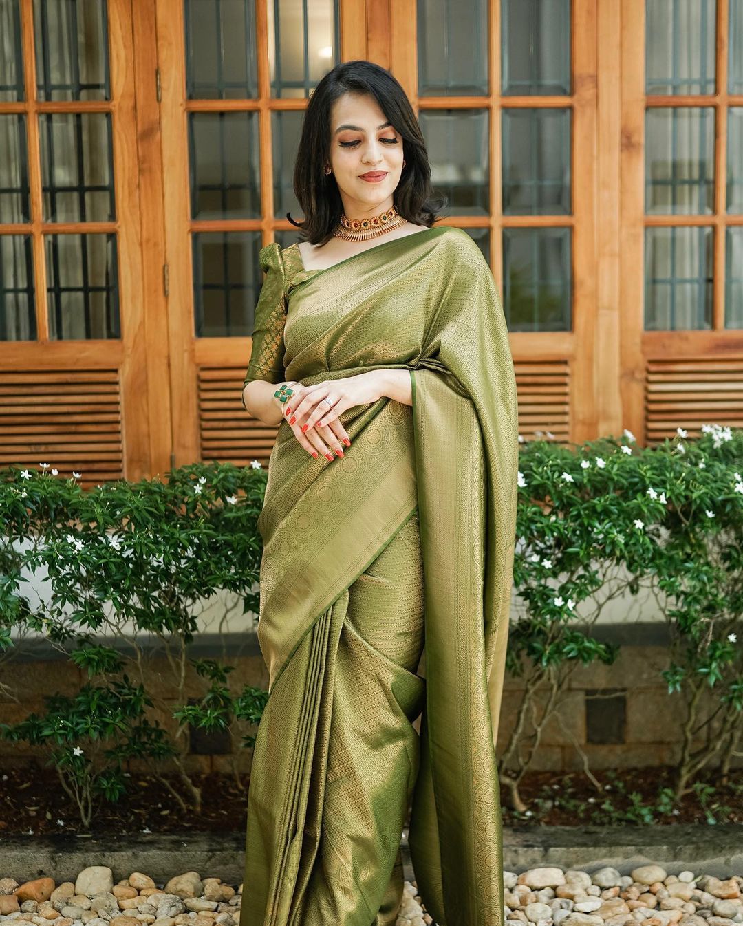 Scintilla Green Soft Silk Saree With Incredible Blouse Piece - Mameraa