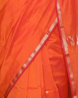 Susurrous Orange Cotton Silk Saree With Enthralling Blouse Piece