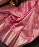 Stylish Pink Soft Silk Saree With Unique Blouse Piece