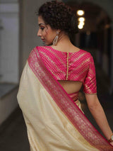 Divine Beige Soft Silk Saree With Marvellous Blouse Piece