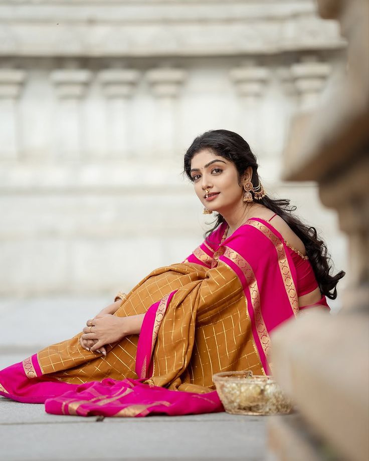 Mellifluous Mustard Soft Silk Saree With Ailurophile Blouse Piece