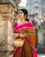 Mellifluous Mustard Soft Silk Saree With Ailurophile Blouse Piece
