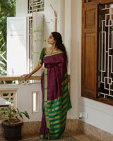 Outstanding Purple Soft Silk Saree With Devastating Blouse Piece