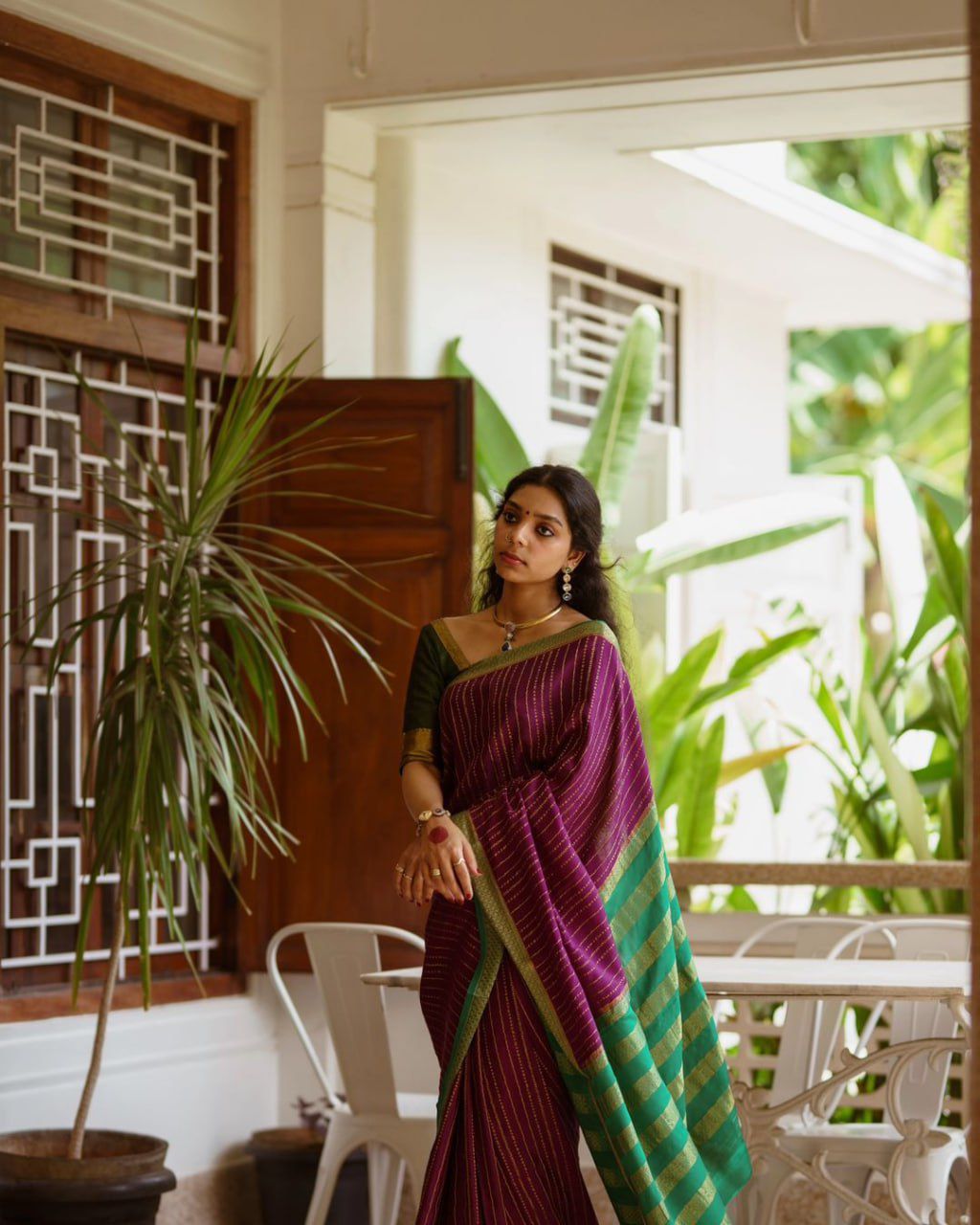 Outstanding Purple Soft Silk Saree With Devastating Blouse Piece