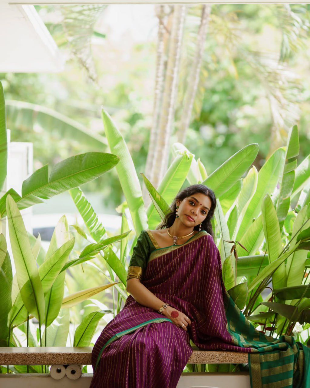 Outstanding Purple Soft Silk Saree With Devastating Blouse Piece