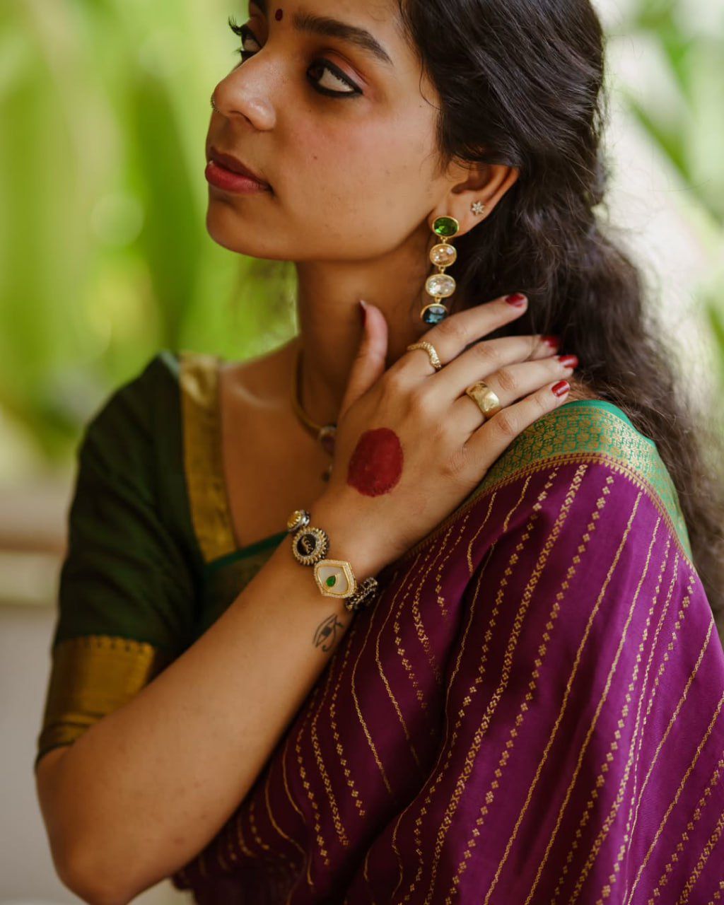 Outstanding Purple Soft Silk Saree With Devastating Blouse Piece