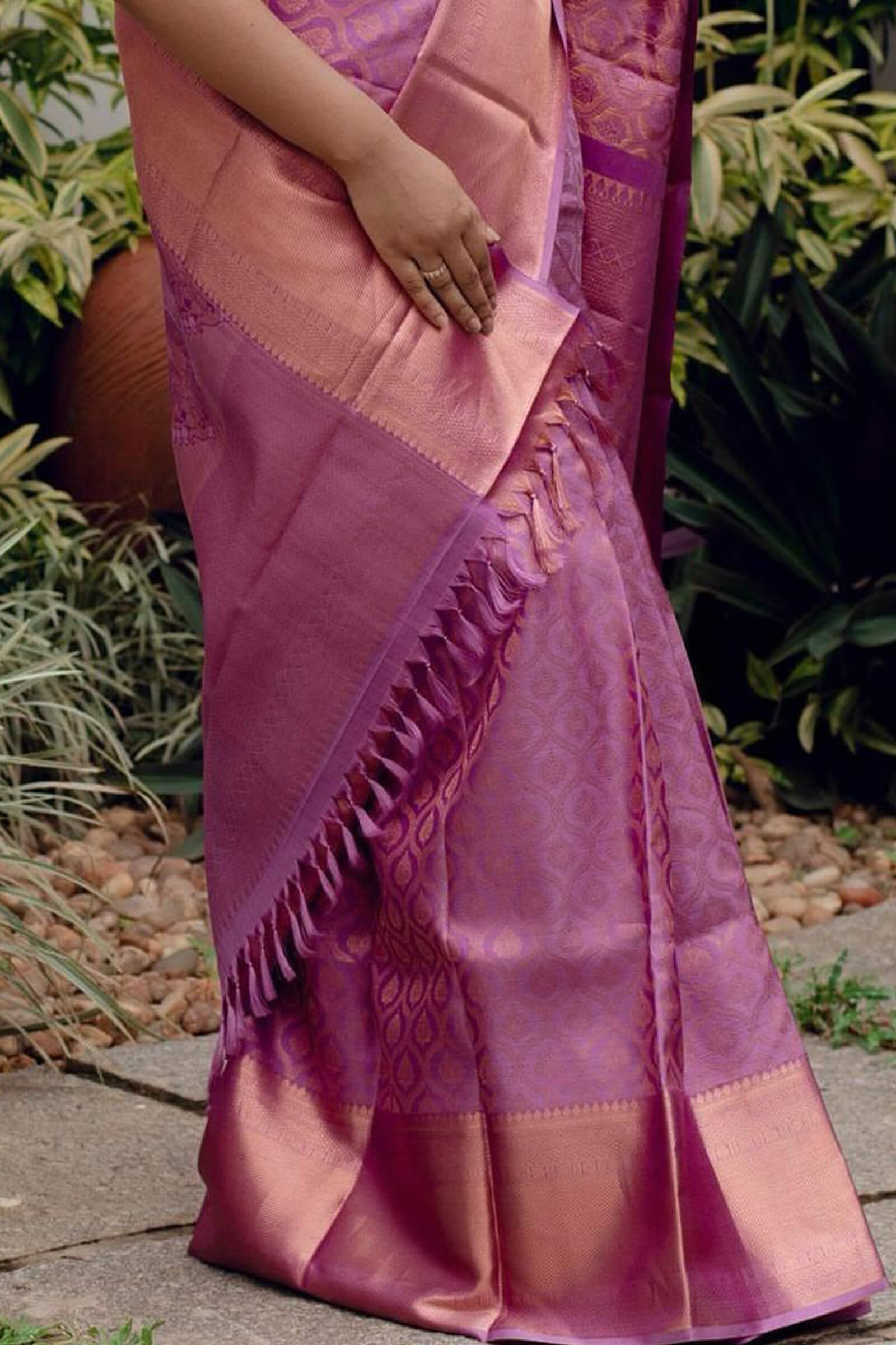 Opulent Pink Soft Silk Saree With Pleasant Blouse Piece