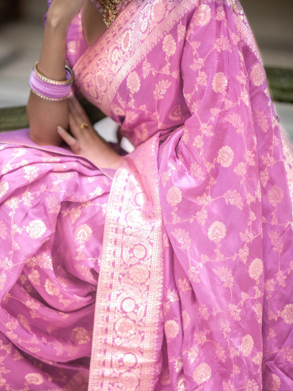 Glorious Baby Pink Soft Silk Saree With Opulent Blouse Piece - Mameraa
