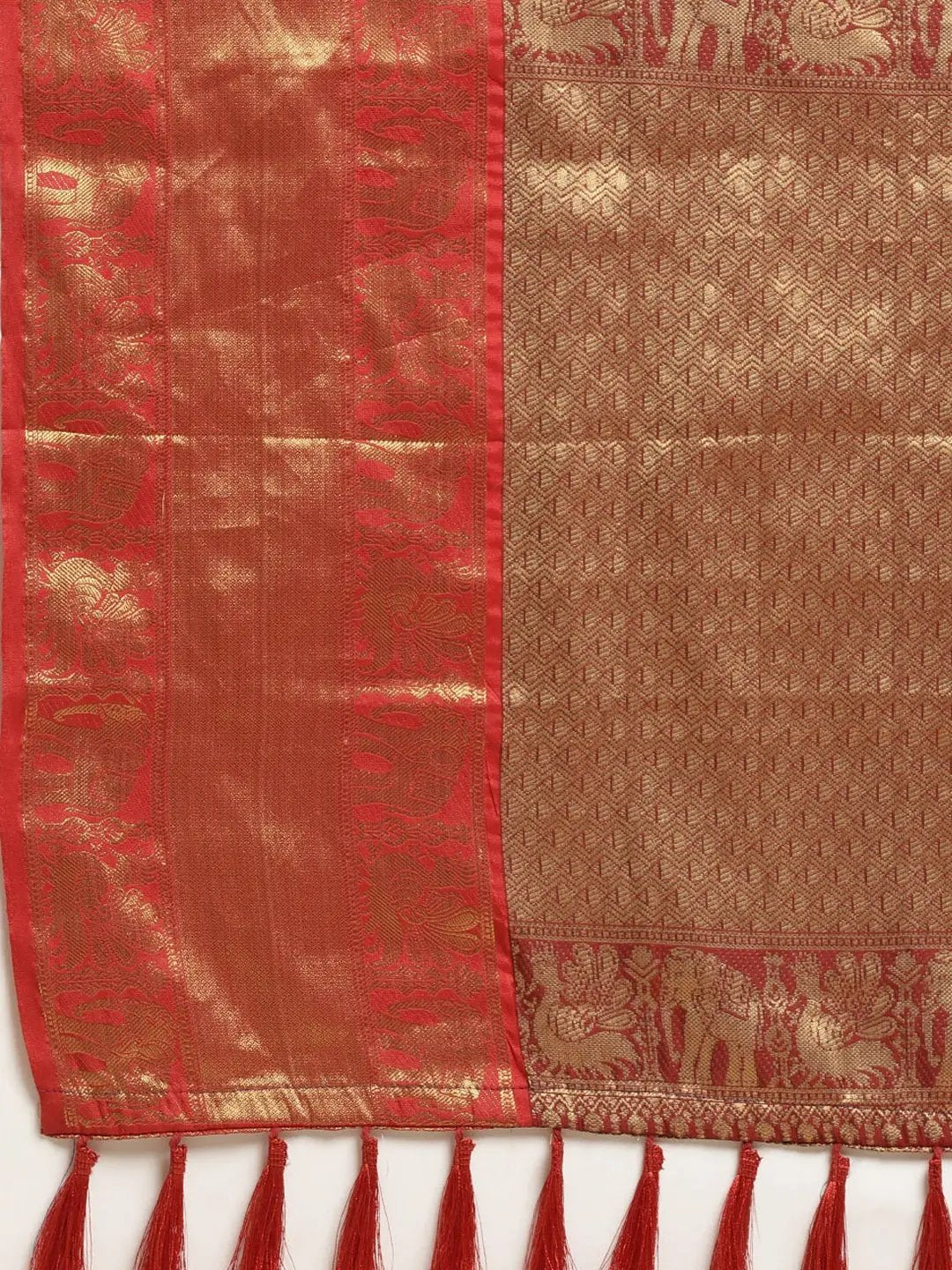 Exclusive Banarasi Pattu Zari Motifs Festive Wear Saree
