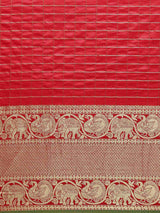 Attractive Banarasi Red Colour Woven Design Saree