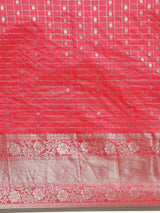 Pink Colour Kanjivaram Soft Silk Kanchi Zari Weaving Saree