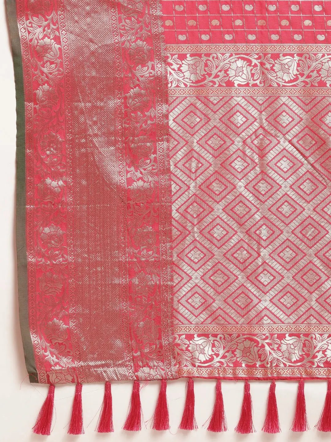 Pink Colour Kanjivaram Soft Silk Kanchi Zari Weaving Saree