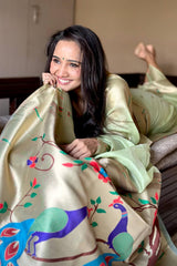 Aashi Singh In Pista Organza Paithani Saree