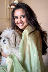 Aashi Singh In Pista Organza Paithani Saree