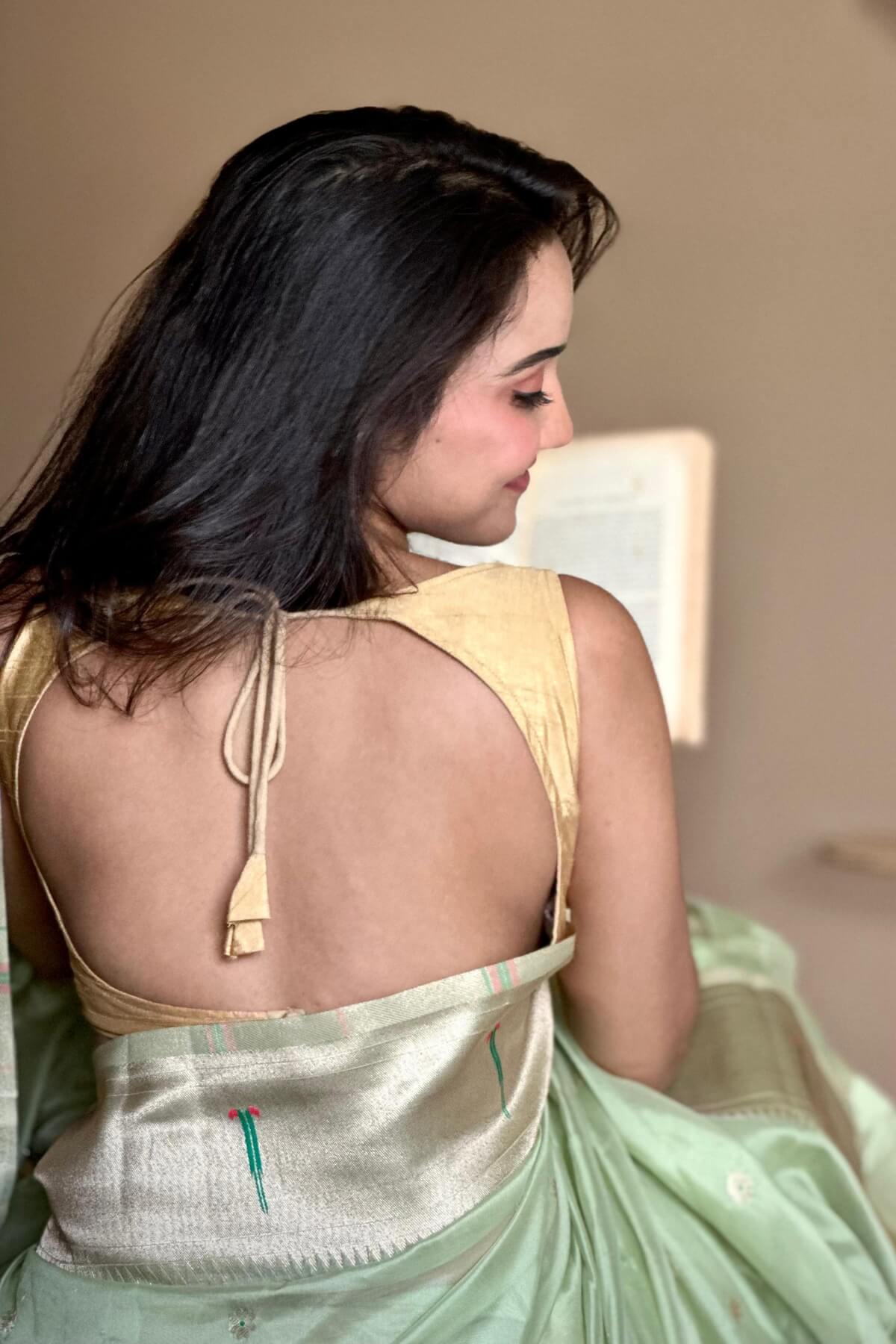 Aashi Singh In Pista Organza Paithani Saree