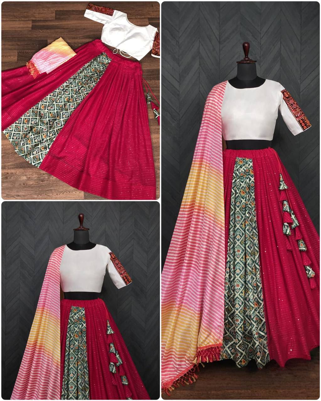 Navratri Wear Viscous Position Printed Lehenga Choli Set