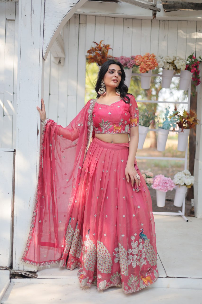 Elegant and Outstanding Embroidered Lehenga Choli