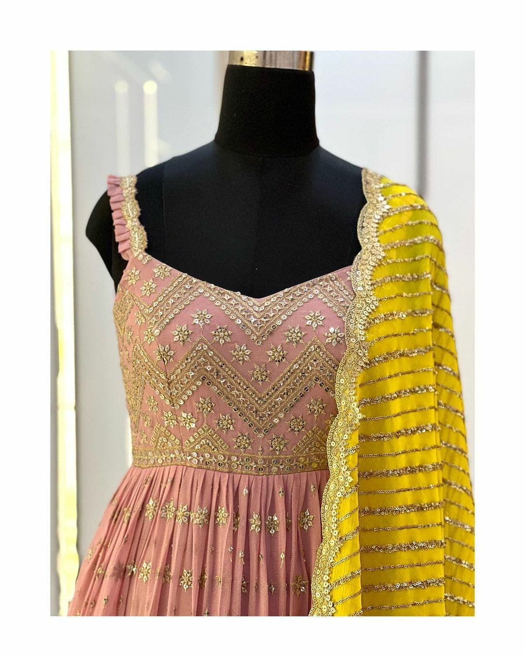 Light Pink Colour Gown Indian Designer Wedding Gown
