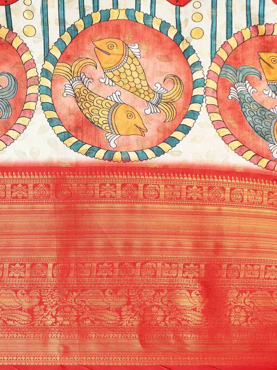 Trendy Kalamkari Pattu Banarasi Silk Saree