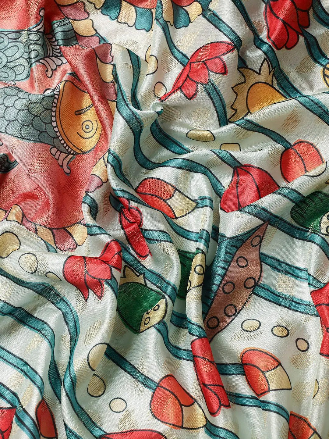 Trendy Kalamkari Pattu Banarasi Silk Saree
