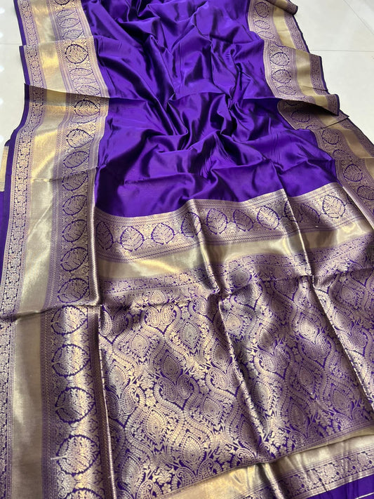 Eye-catching Blue Soft Banarasi Silk Saree With Nemesis Blouse Piece