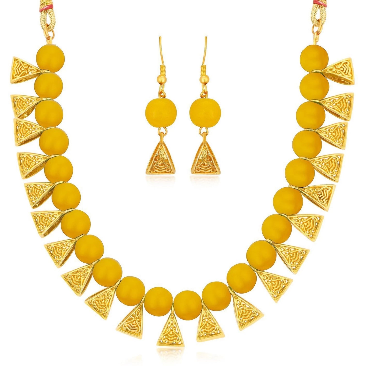 Metal Jewel Set (Yellow, Gold)
