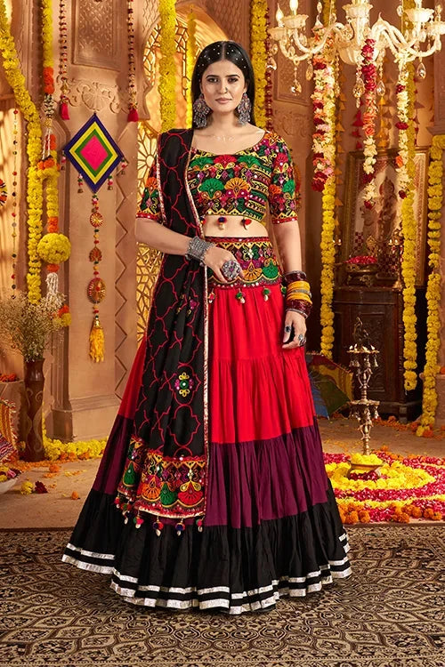 Multi Color Cotton Chaniya Choli for Navratri Look