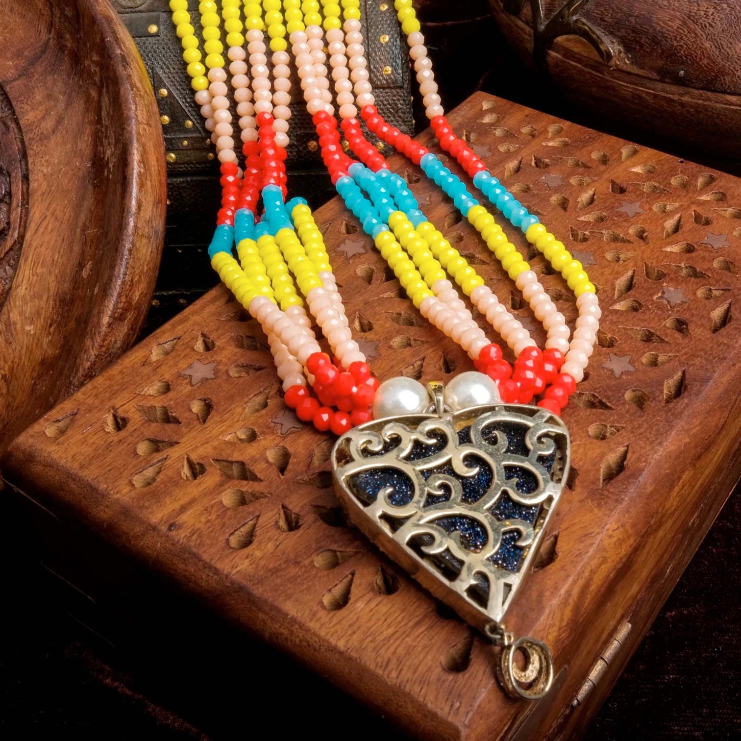 Pearl Chain with Dimond Necklace Alloy Gold-plated Jewel Set