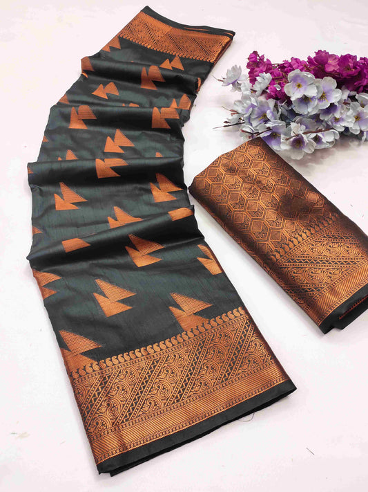 Adorable Black Banarasi Silk Saree With Forbearance Blouse Piece | Banarasi Silk | _altfin_Murti Nx-228, banarasi silk saree  Banarasi Silk, Heavy Collection | Murti-Banarasi Silk