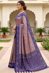 Ailurophile Lavender Patola Silk Saree with Lagniappe Blouse Piece