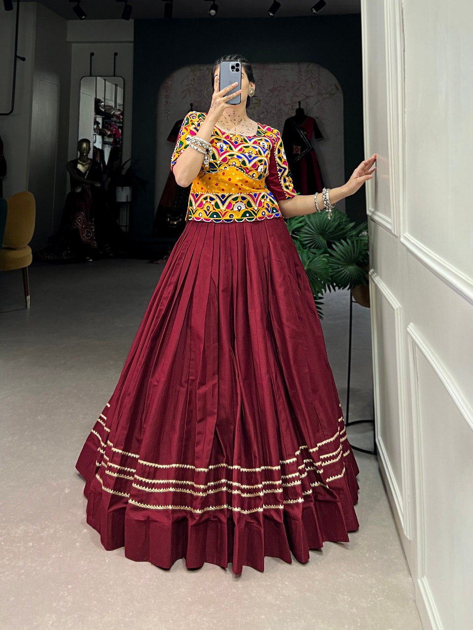 Vibrant and Modern Cotton Lehenga Choli