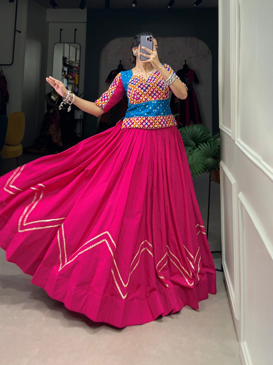 Vibrant and Modern Cotton Lehenga Choli