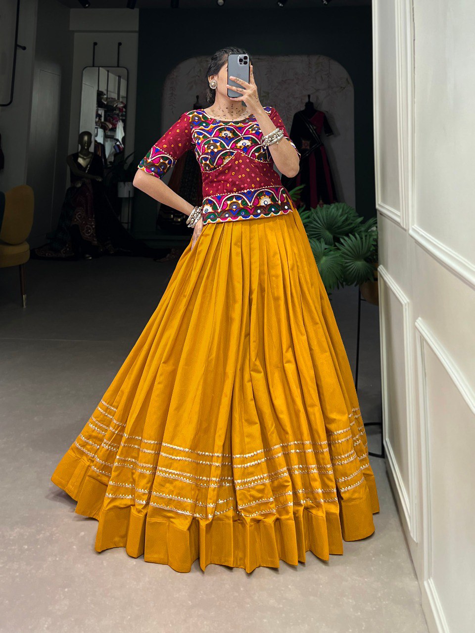 Vibrant and Modern Cotton Lehenga Choli