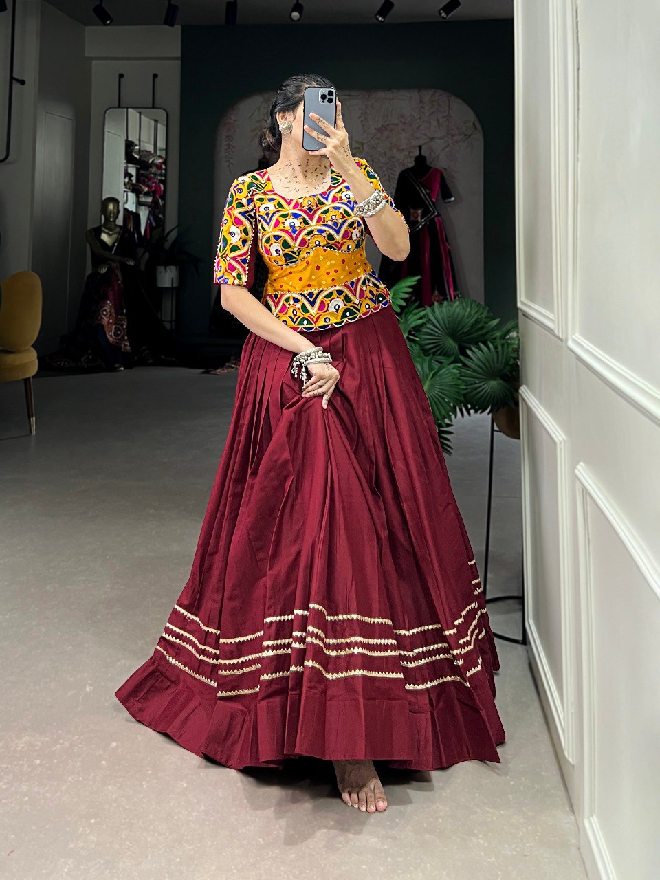 Vibrant and Modern Cotton Lehenga Choli