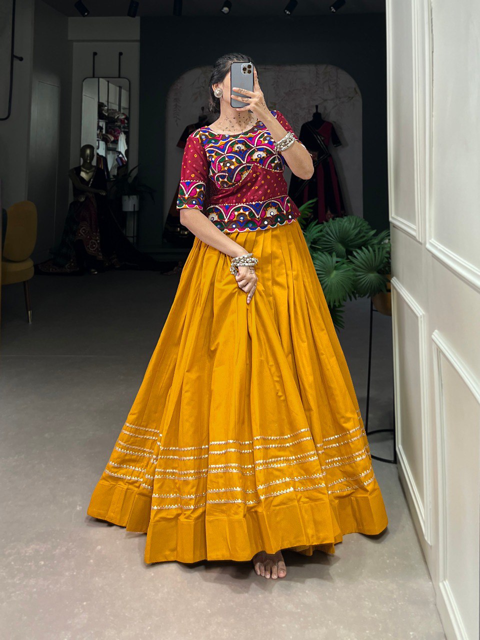 Vibrant and Modern Cotton Lehenga Choli